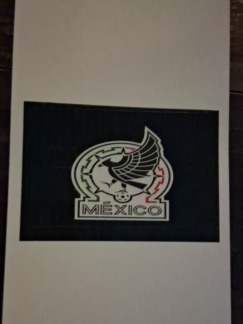 Mexico Soccer Patch Sticker - Black, White, Green, Red Debit Card Sticker